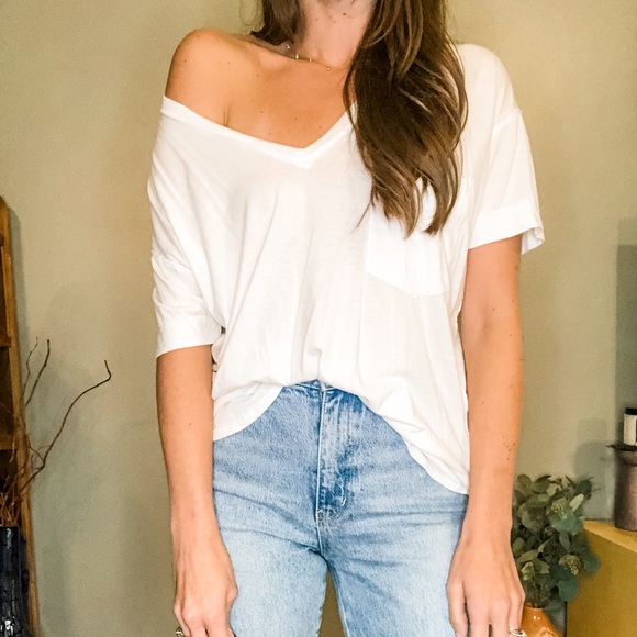 Free People Everyday Tee | White | XS - Picture 4 of 5